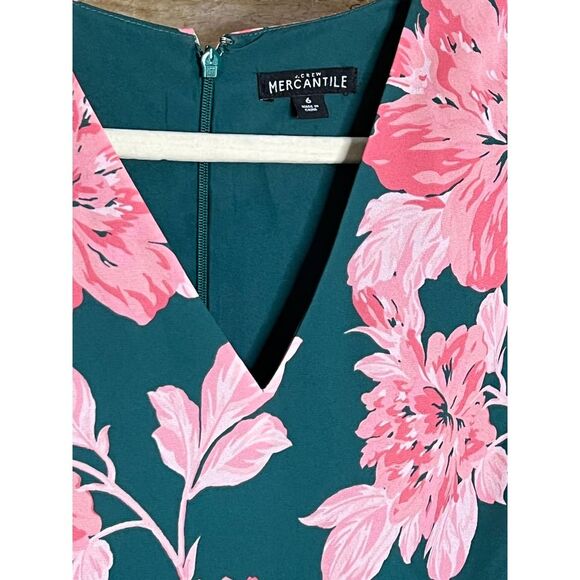 J. CREW MERCANTILE  FLORAL PRINT CASUAL BRUNCH CHIC PREPPY MINI DRESS SIZE 6 - Picture 3 of 6
